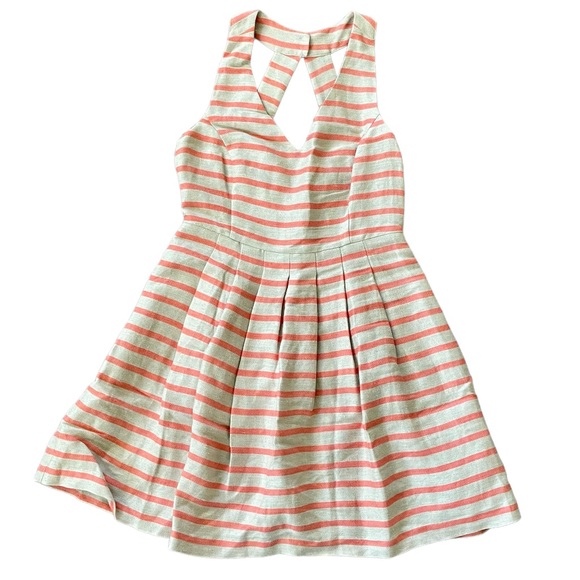Banana Republic Striped Linen Fit & Flare Dress - Picture 1 of 5